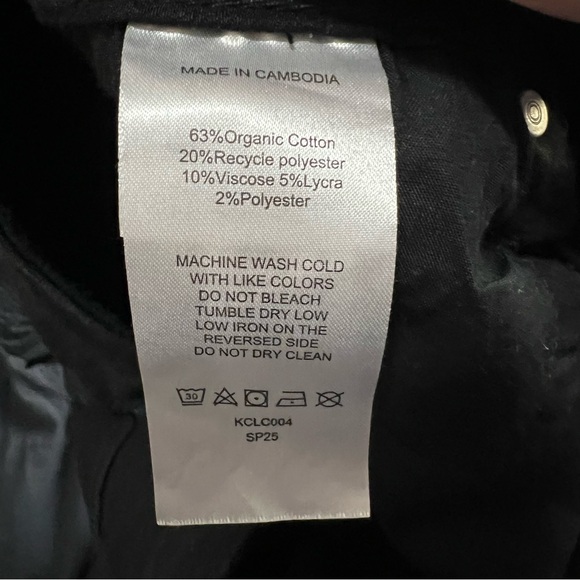 Quince Bella Black High Rise Straight Leg Organic Cotton Blend Ankle Denim Jeans - Picture 11 of 12